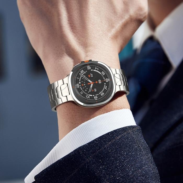 Bild 5, Samsung Galaxy Watch 8 46/44/40 mm Armband Metall Grå