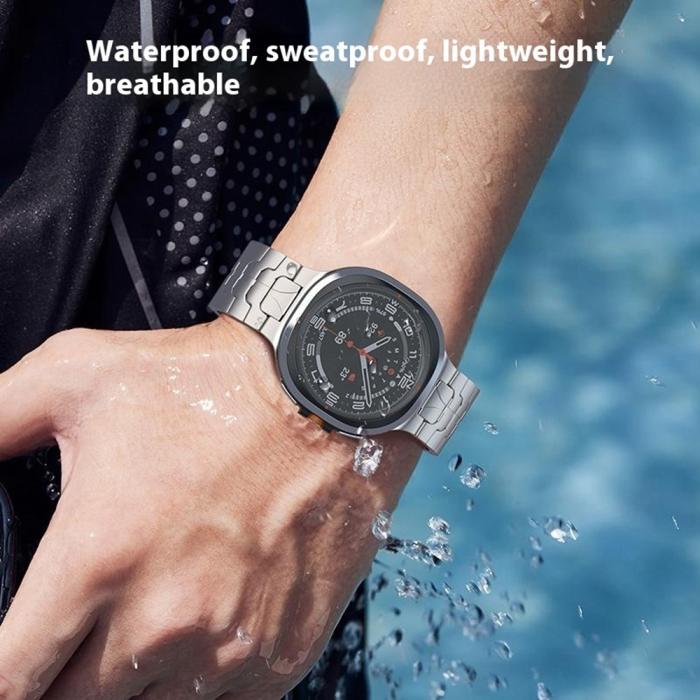 Bild 6, Samsung Galaxy Watch 8 46/44/40 mm Armband Metall Grå
