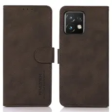 KHAZNEH Motorola Edge 40 Pro 5G Fodral Retro L&auml;der Brun
