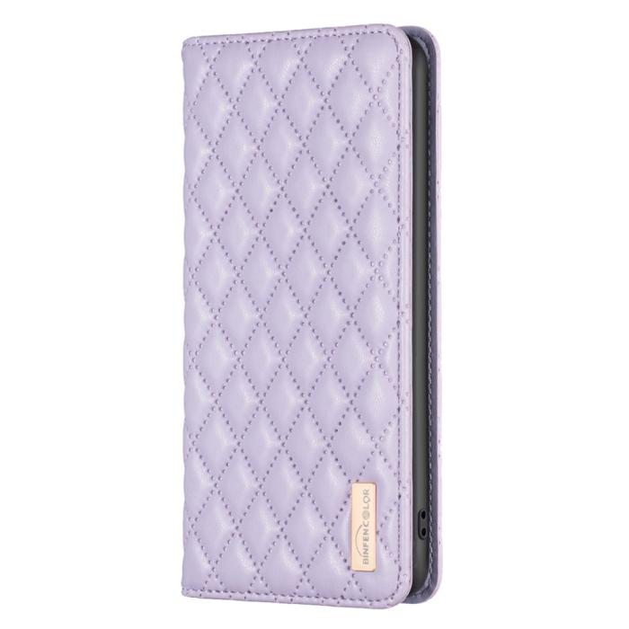 Bild 6, BINFEN Galaxy S25 Ultra Fodral Flip Diamond Läder Lila