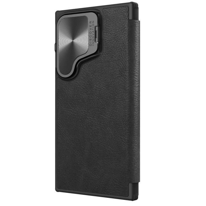 Bild 6, NILLKIN Galaxy S24 Plus Fodral Qin Läder Cam Kickstand Svart