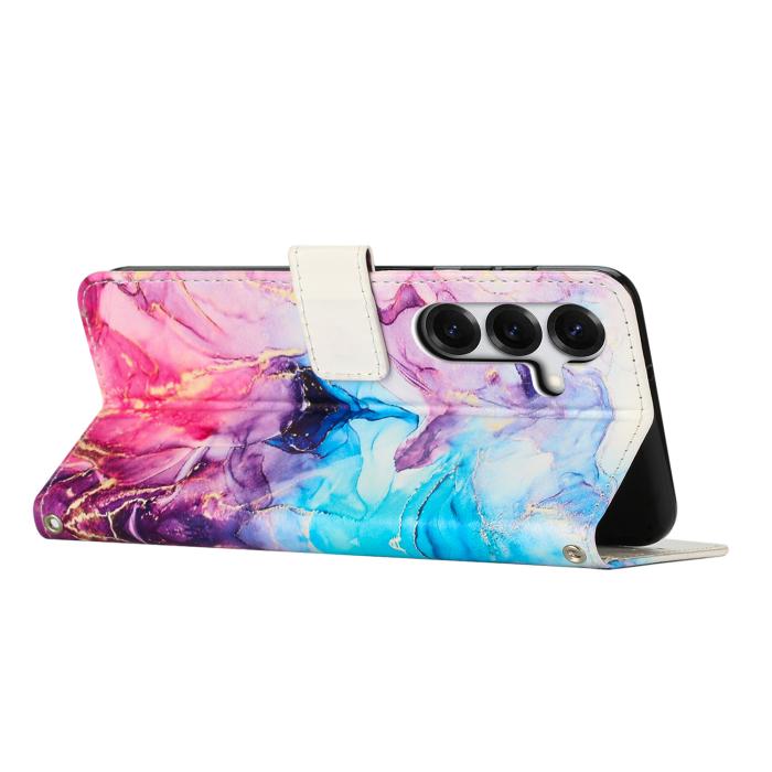 Bild 2, Samsung Galaxy S26 Plus Fodral Läder Marmor Rosa / Lila