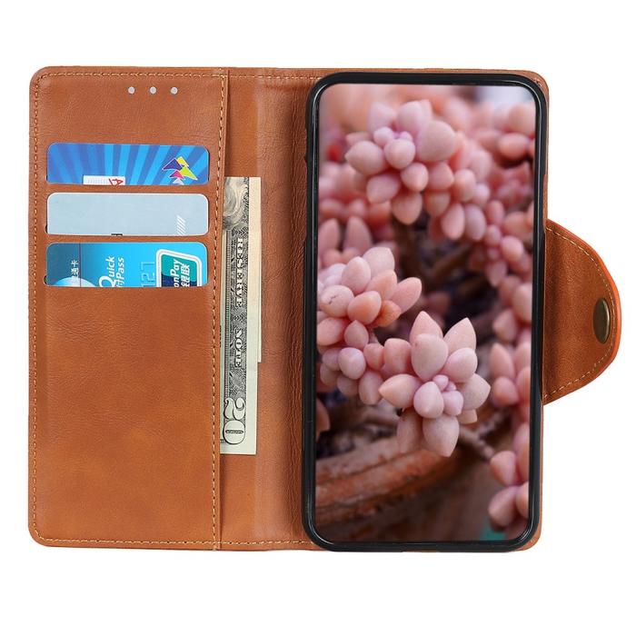 Bild 5, Motorola Moto G31 / G41 Fodral Mässing Magnet Brun