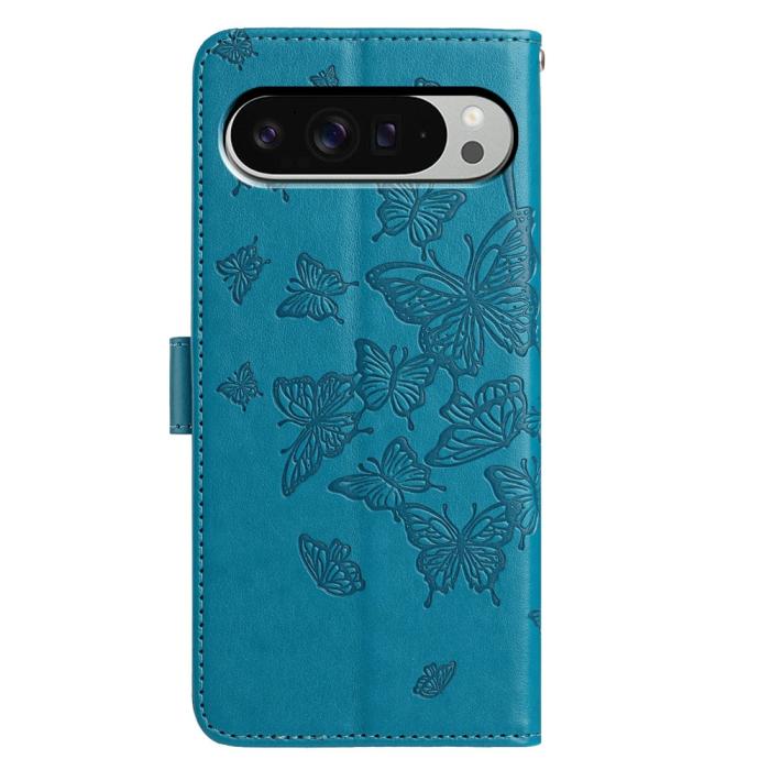Bild 5, Google Pixel 10 Pro XL/ 9 Pro XL Fodral Fjäril Tryck Blå