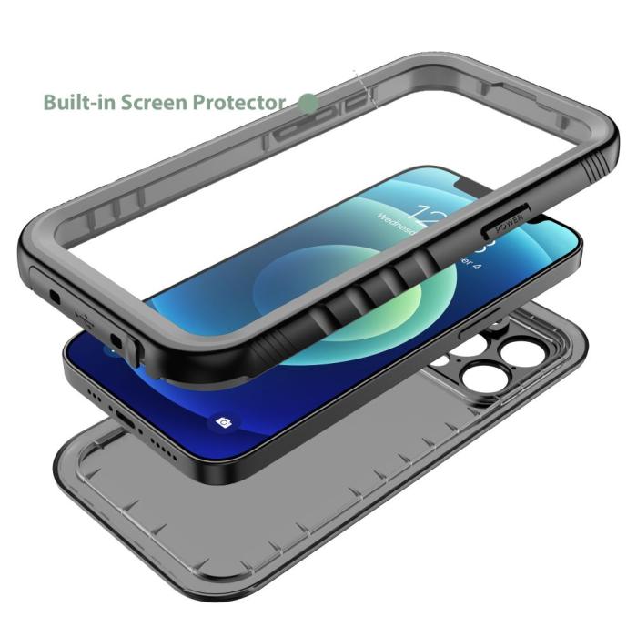 Bild 6, Tech-Protect iPhone 12 / 12 Pro Skal 360 IP68 Shellbox Svart