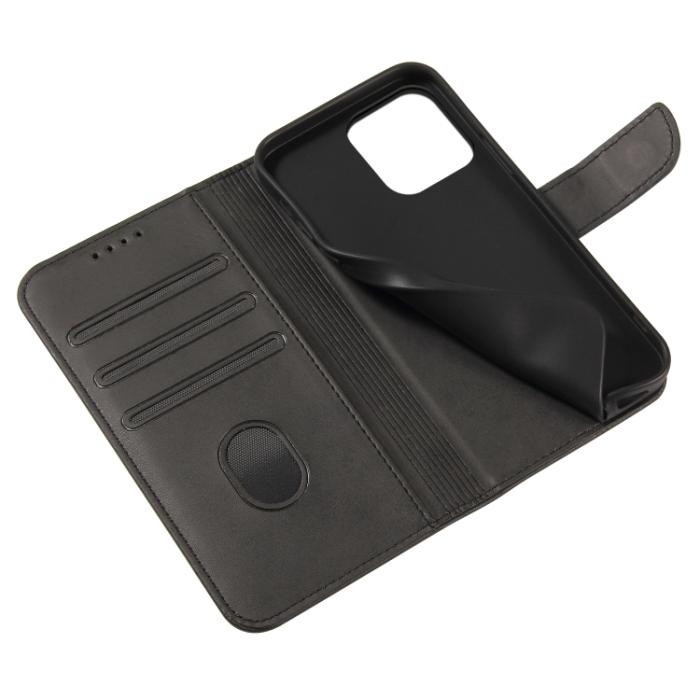 Bild 5, iPhone 14 Fodral Solid Läder Svart