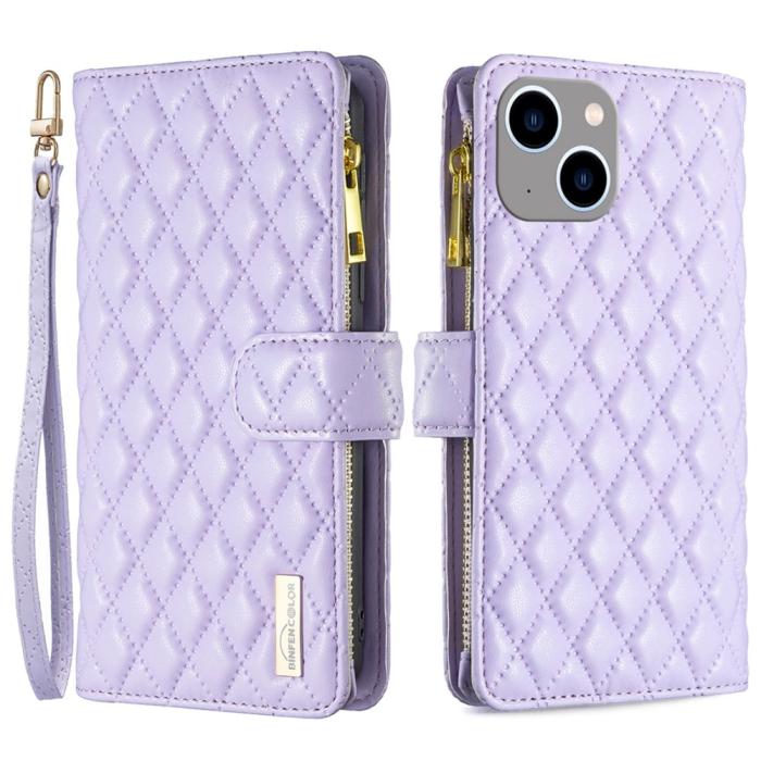 Bild 1, iPhone 15 Plus Fodral Diamond Multifunktionell Lila