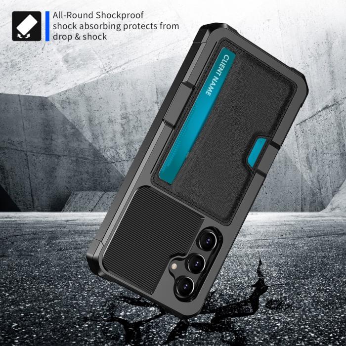 Bild 4, Samsung Galaxy A35 5G Skal Shockproof Med Kortfack Svart