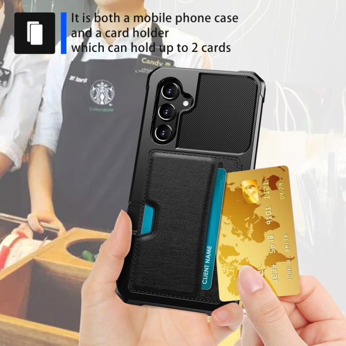 Bild 5, Samsung Galaxy A35 5G Skal Shockproof Med Kortfack Svart