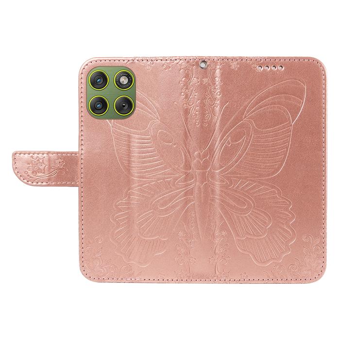 Bild 3, Motorola Edge 70 Fodral Med Fjäril Tryck Roséguld