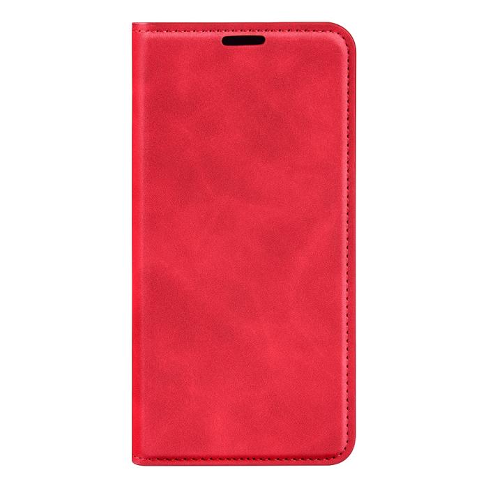Bild 2, Samsung Galaxy S26 Ultra Fodral Flip Skin Touch Läder Röd