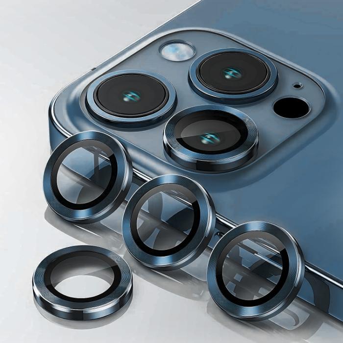 Bild 1, ENKAY iPhone 15 Pro / 15 Pro Max Linsskydd Aluminium Härdat Glas