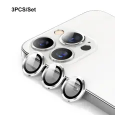 ENKAY iPhone 15 Pro / 15 Pro Max Linsskydd Aluminium H&auml;rdat Glas
