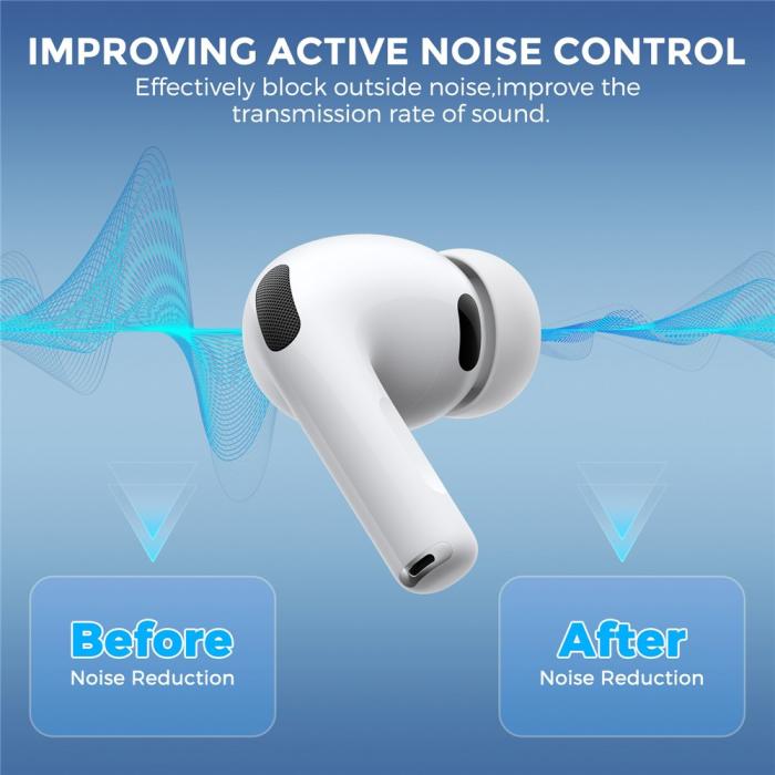 Bild 3, AHASTYLE 3-PACK AirPods Pro 3 Öronpluggar Silikon Vit