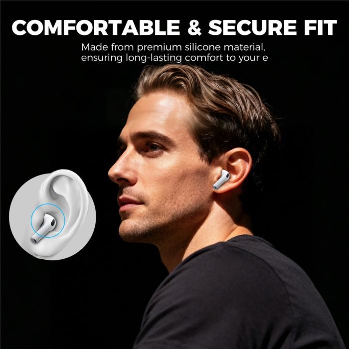 Bild 4, AHASTYLE 3-PACK AirPods Pro 3 Öronpluggar Silikon Vit