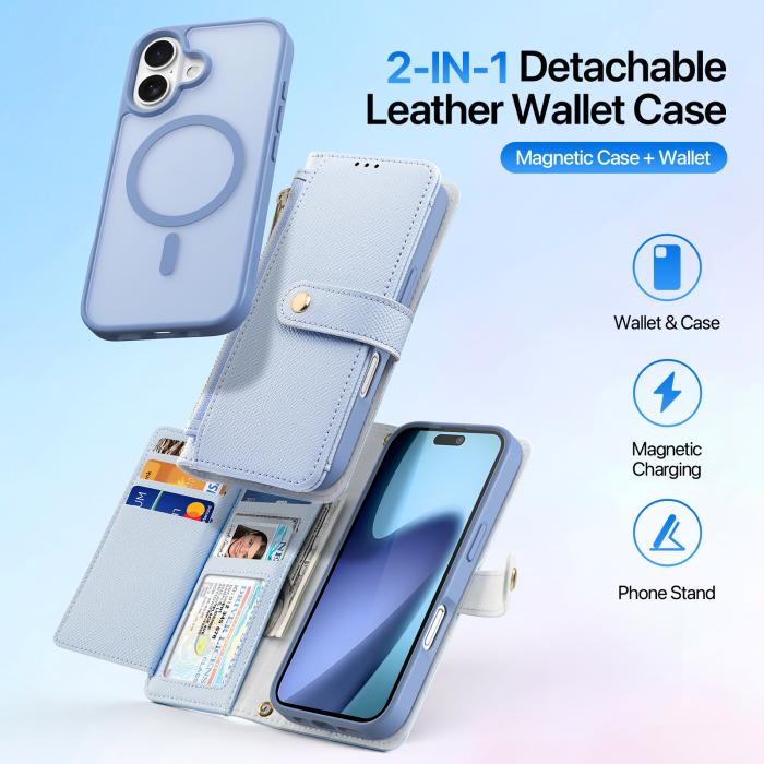 Bild 3, DUX DUCIS iPhone 17 2in1 Magnet Fodral Lawa Series Ljus Blå