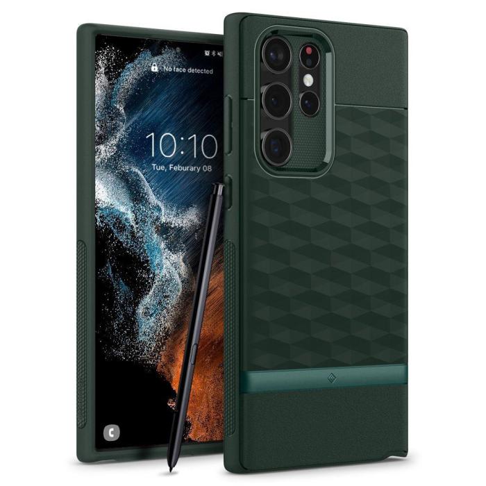 Bild 1, Spigen Caseology Samsung Galaxy S22 Ultra Skal Parallax Grön