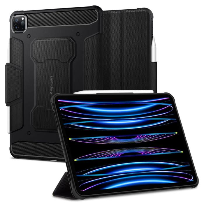Bild 1, Spigen iPad Pro 11 2020/2021/2022 Fodral Rugged Armor Svart