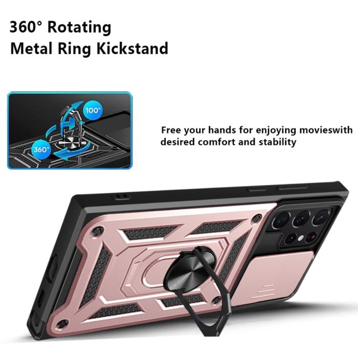 Bild 5, Samsung Galaxy S23 Ultra Skal Ring CamShield Roséguld