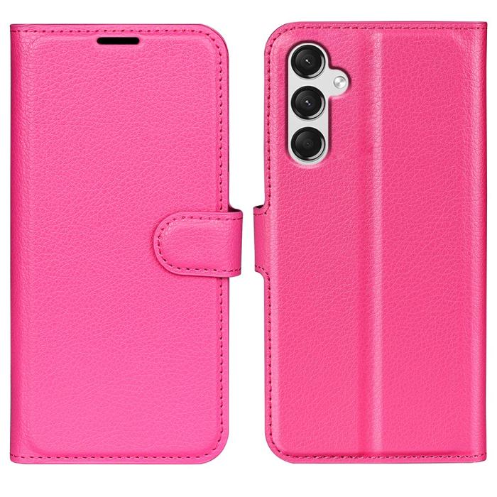 Bild 1, Samsung Galaxy A25 5G Fodral Litchi Läder Rosa
