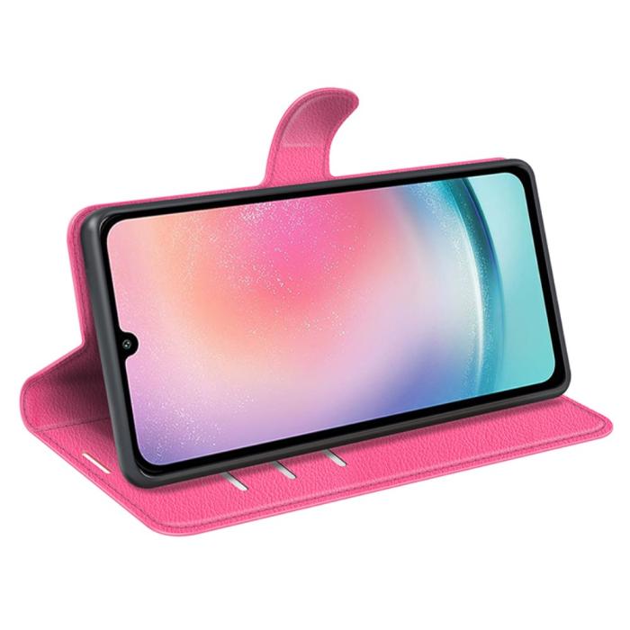 Bild 3, Samsung Galaxy A25 5G Fodral Litchi Läder Rosa