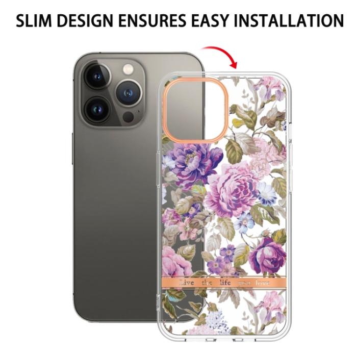 Bild 2, iPhone 15 Pro Skal Med Tryck Lila Pion