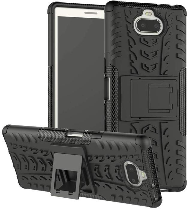 Bild 1, Sony Xperia 10 Plus | Ultimata stöttåliga skalet med stöd | Svart