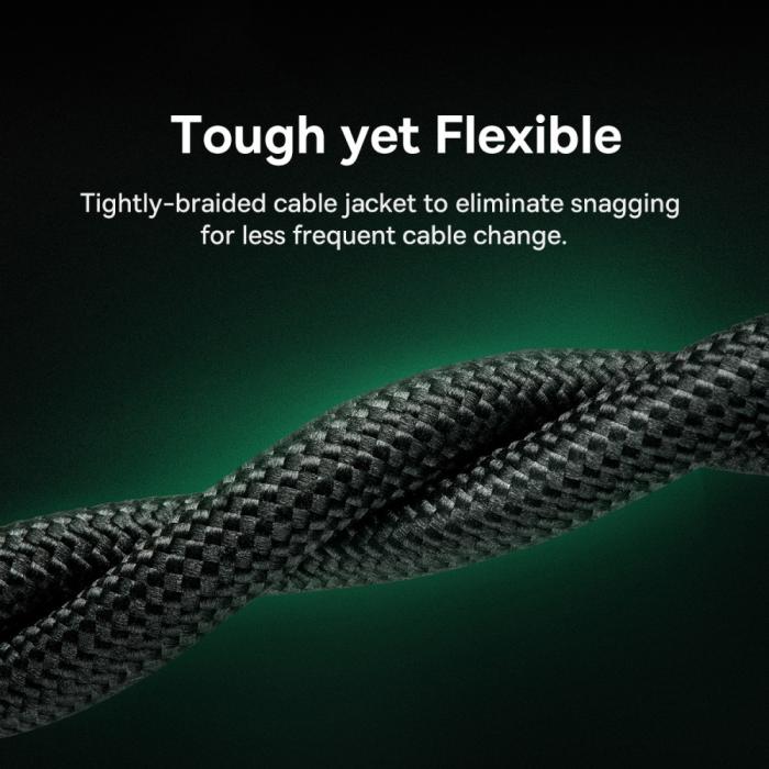 Bild 6, BASEUS 5 m Cat8 40Gbps RJ45 Nätverkskabel Svart