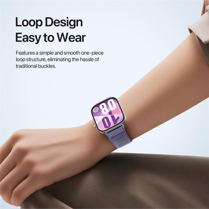 Bild 5, DUX DUCIS Huawei Watch Fit 4 Pro/4/3 Armband Nylon Loop Lila