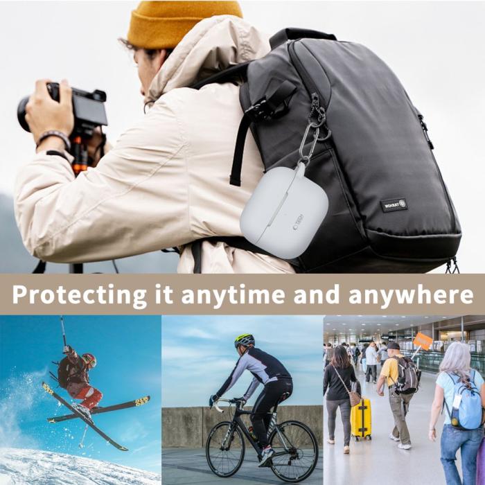 Bild 5, Tech-Protect AirPods 3 Skal Silikon Hook Caffe Latte