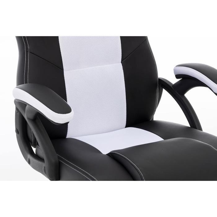 Bild 10, RAPTOR Gamingstol GS-40 Compact Konstläder & Tyg Svart/Vit