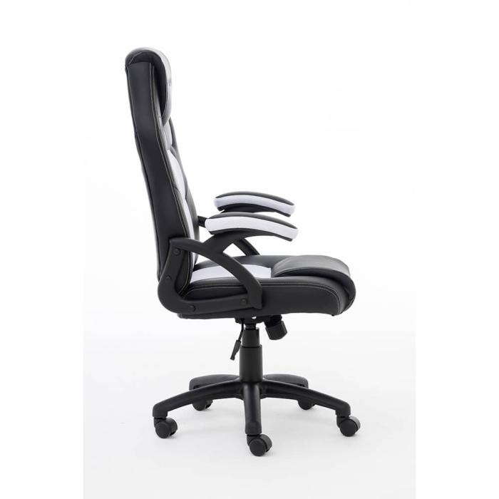 Bild 3, RAPTOR Gamingstol GS-40 Compact Konstläder & Tyg Svart/Vit