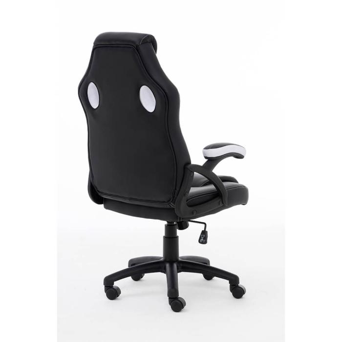 Bild 4, RAPTOR Gamingstol GS-40 Compact Konstläder & Tyg Svart/Vit