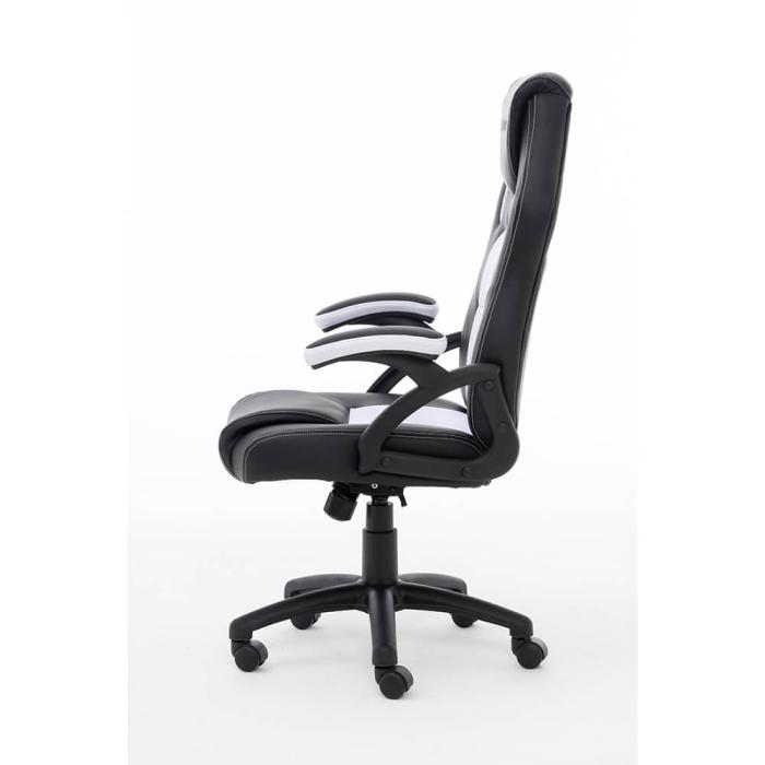 Bild 7, RAPTOR Gamingstol GS-40 Compact Konstläder & Tyg Svart/Vit