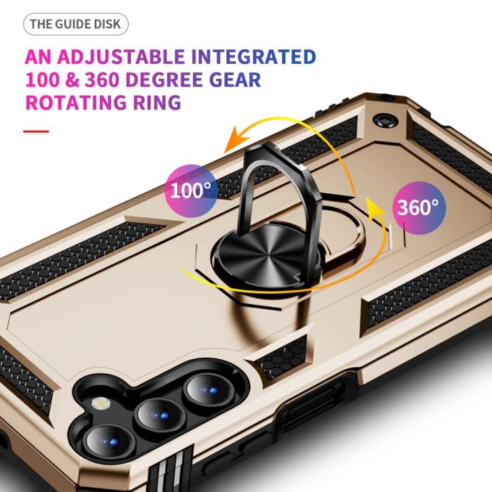 Bild 6, Samsung Galaxy A15 5G Skal Armor Ring Hybrid Guld