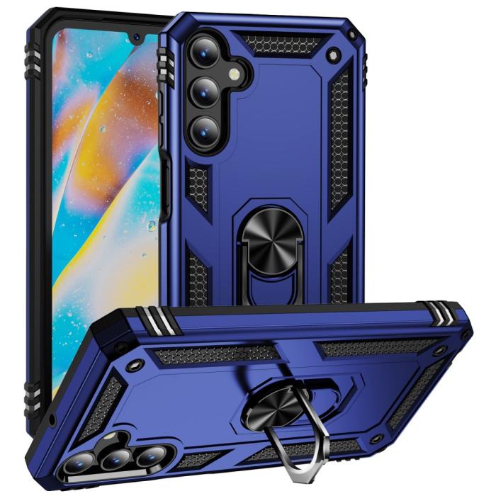 Bild 1, Samsung Galaxy A15 5G Skal Armor Ring Hybrid Blå