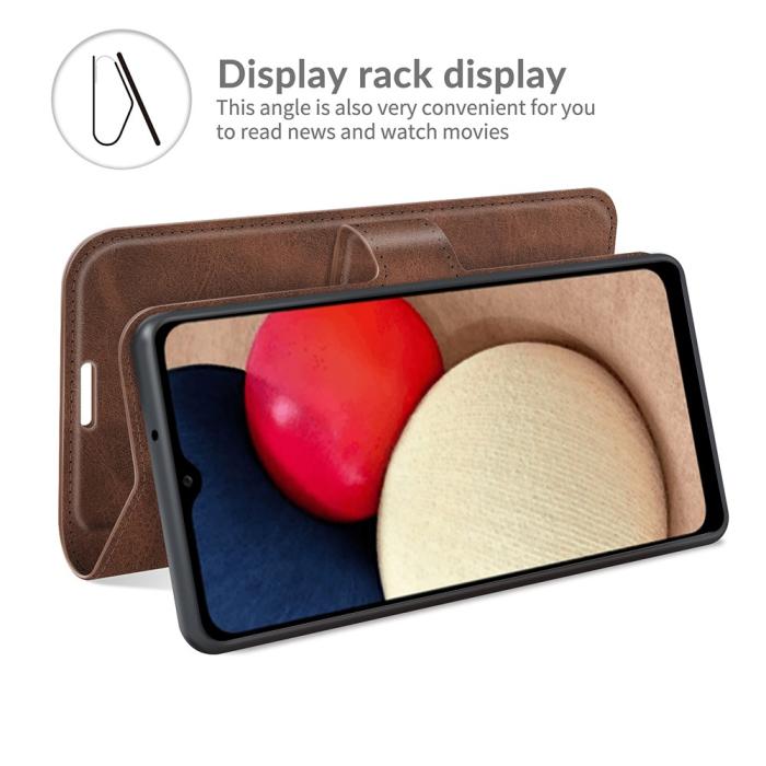 Bild 3, Samsung Galaxy A03s Fodral Läder Brun