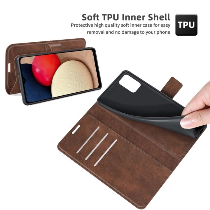 Bild 6, Samsung Galaxy A03s Fodral Läder Brun