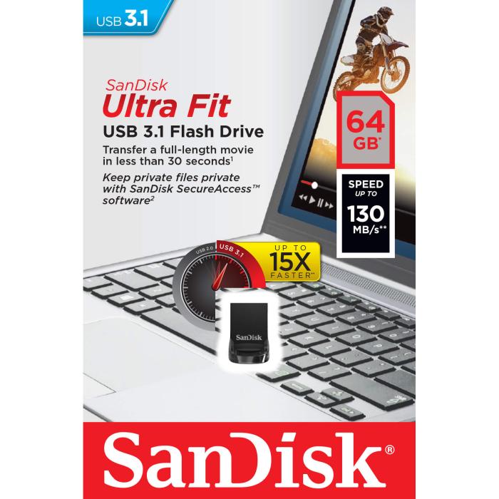 Bild 2, SanDisk USB-minne 3.1 UltraFit 64 GB