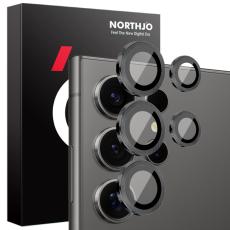 NORTHJO Galaxy S25 Ultra Linsskydd H&auml;rdat Glas Svart