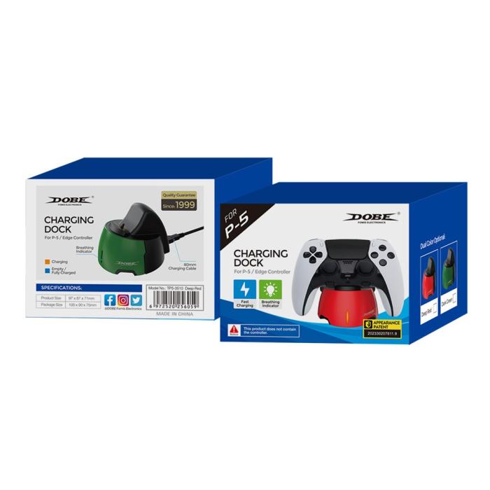 Bild 6, DOBE Sony Playstation PS5 Laddstation Grön
