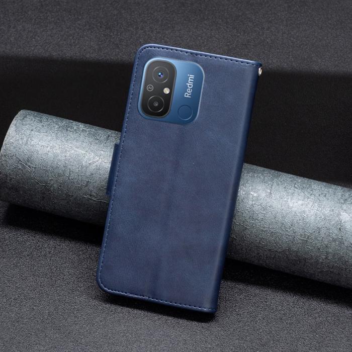 Bild 4, Xiaomi Redmi 12C 4G Fodral Shark Solid Läder Blå