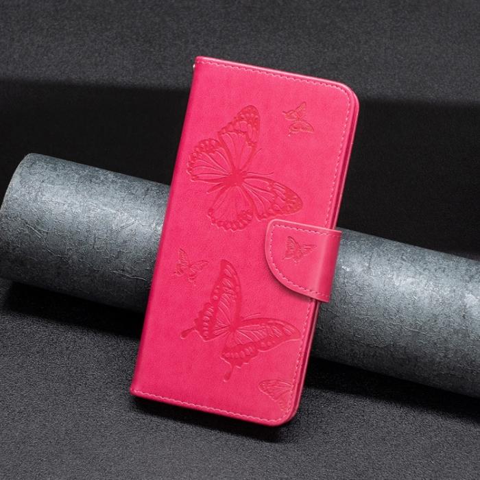 Bild 5, Xiaomi 12 Fodral Tryck Butterfly Rosa