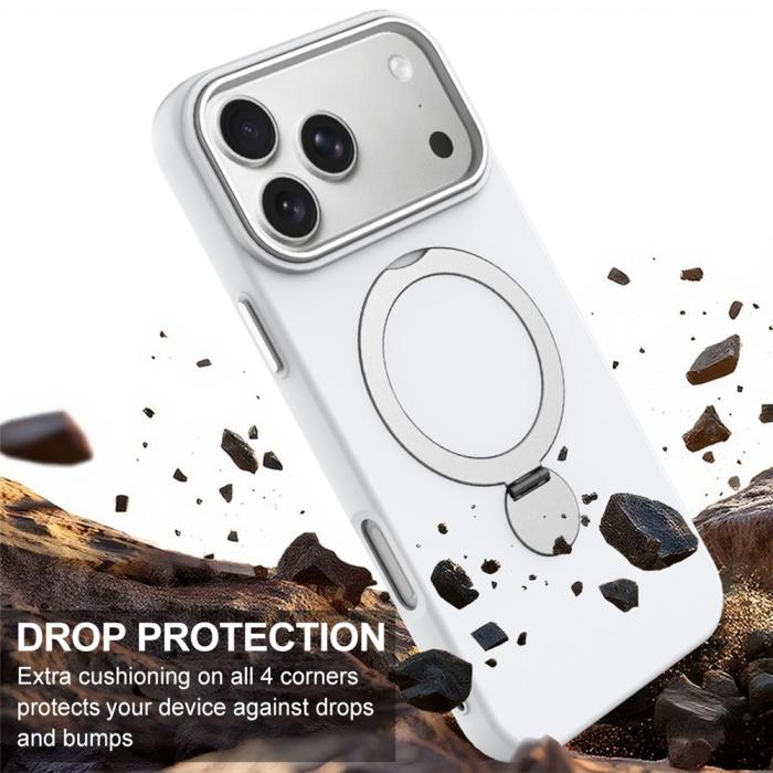 Bild 4, iPhone 17 Pro Skal MagSafe Kickstand Hybrid Vit
