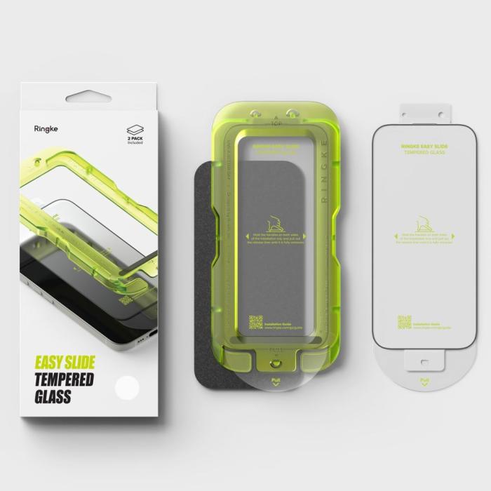 Bild 5, Ringke iPhone 17 2-PACK Easy Slide Skärmskydd Härdat Glas