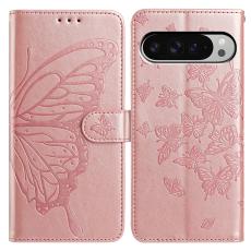 Google Pixel 10 Pro XL/ 9 Pro XL Fodral Fj&auml;ril Tryck Ros&eacute;guld