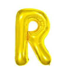 Bokstavsballong R 40 cm Guld