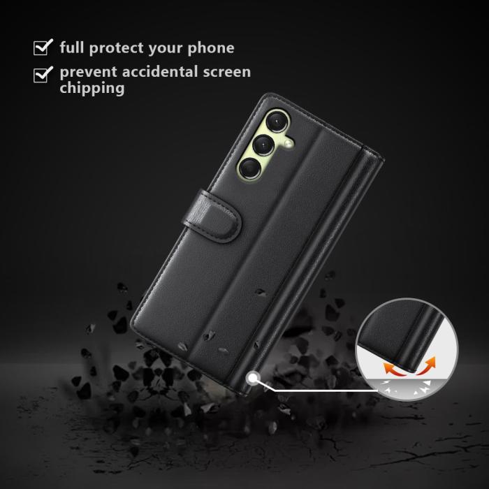 Bild 4, Samsung Galaxy A16 Fodral Premium Äkta Läder Svart