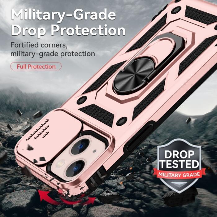 Bild 6, iPhone 14 Skal Ring Armor Med CamShield Roséguld