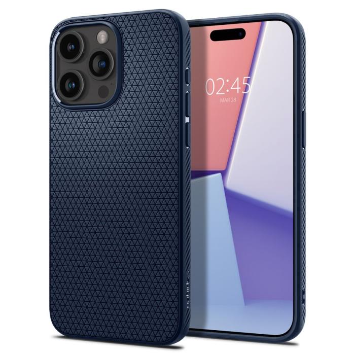 Bild 1, Spigen iPhone 15 Pro Skal Liquid Air Navy Blue